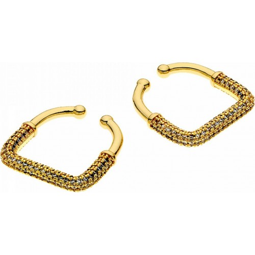 BREEZE Σκουλαρίκια Επιχρυσωμένα με Ζιργκόν 210006.1