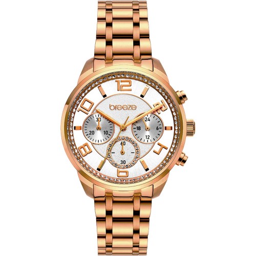BREEZE Myrina Chronograph Rose Gold Stainless Steel Bracelet 212211.4