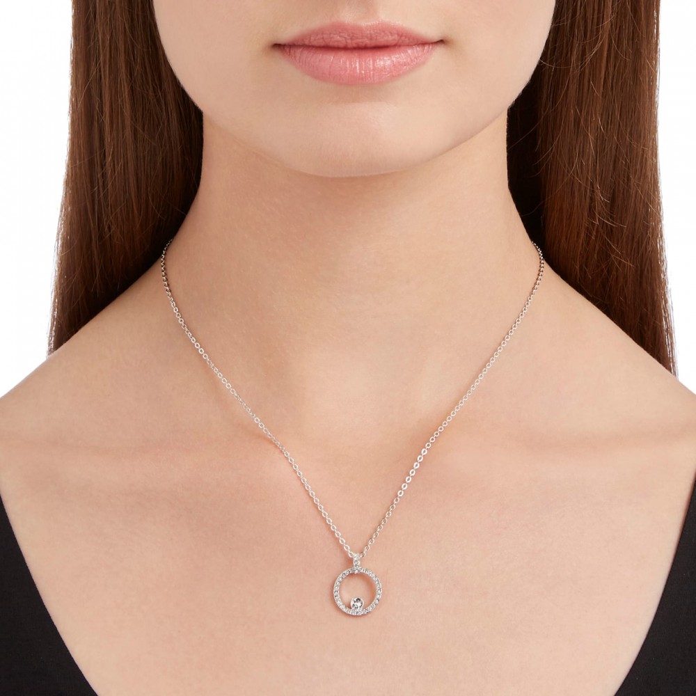 SWAROVSKI Creativity Circle Pendant White Rhodium Plated 5198686