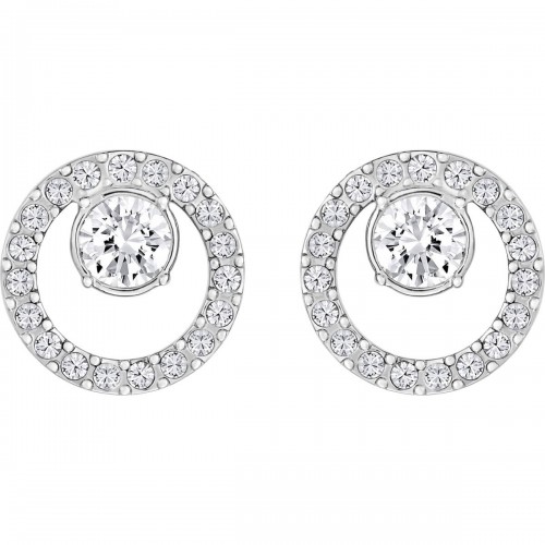 SWAROVSKI Creativity Circle Pierced Earrings White Rhodium Plated 5201707