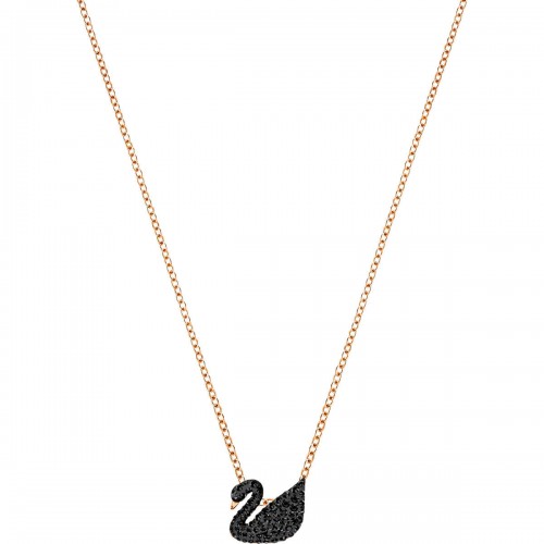 SWAROVSKI Iconic Swan Necklace Rose Gold Tone Plated 5204134