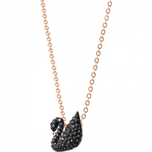 SWAROVSKI Iconic Swan Necklace Rose Gold Tone Plated 5204134