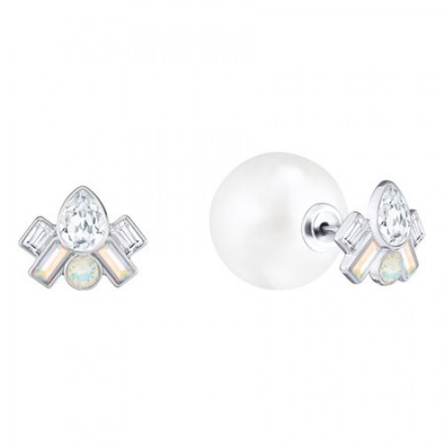 SWAROVSKI Festivity Double Palladium Pierced Earrings 5226197