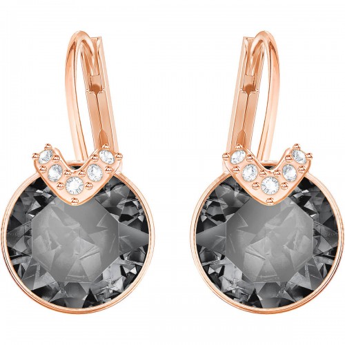 SWAROVSKI Bella Pierced Earrings White Rose Gold Tone Plated 5299317