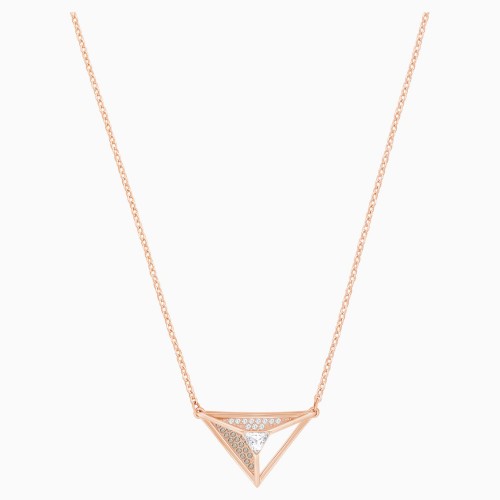 SWAROVSKI Hillock Triangle Necklace Rose Gold Tone Plated 5345297