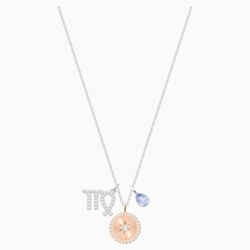 SWAROVSKI Zodiac Pendant Virgo Violet Rhodium Plated 5349224