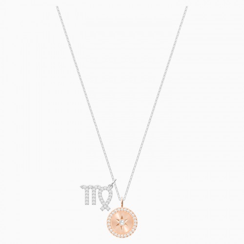 SWAROVSKI Zodiac Pendant Virgo Violet Rhodium Plated 5349224