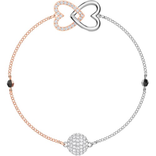 SWAROVSKI Remix collection Bracelet White Rose Gold Tone Plated Large 5451098