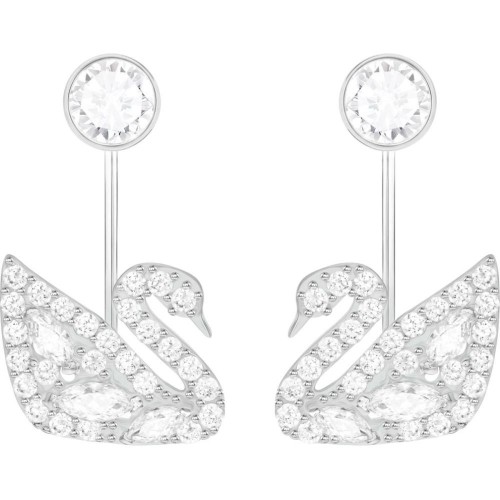 SWAROVSKI Swan Lake Pierced Earrings White Rhodium Plated 5379944