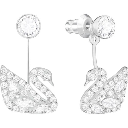 SWAROVSKI Swan Lake Pierced Earrings White Rhodium Plated 5379944