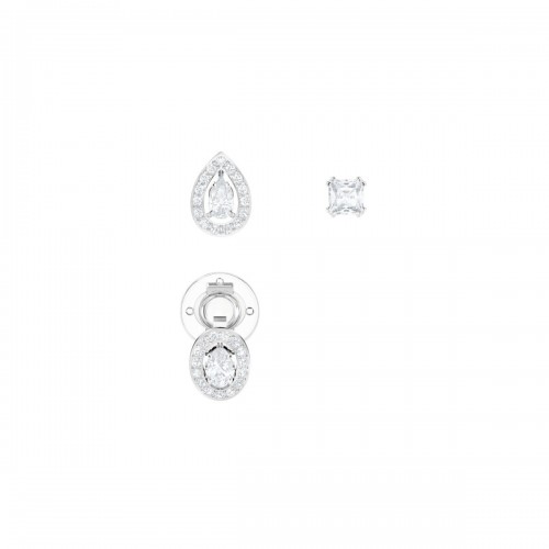 SWAROVSKI Attract Pierced Earrings White Rhodium Plated 5410284
