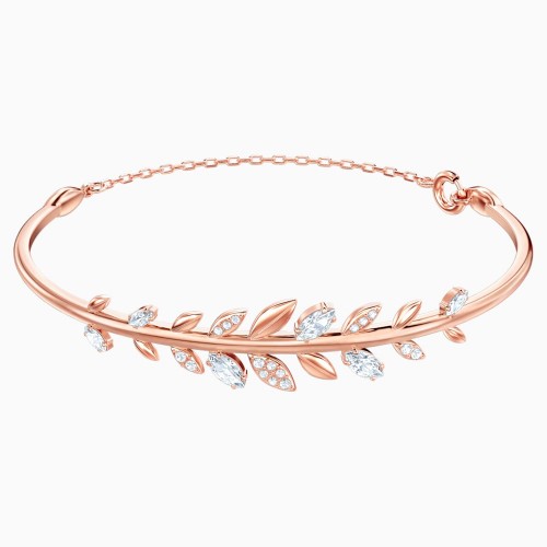 SWAROVSKI Mayfly Bangle White Rose Gold Tone Plated 5410411