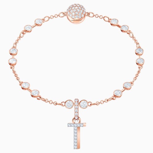 SWAROVSKI Remix Collection "T" Charm Rose Gold Tone Plated 5437615