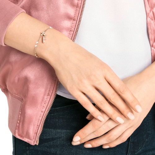 SWAROVSKI Remix Collection "F" Charm Rose Gold Tone Plated 5437616
