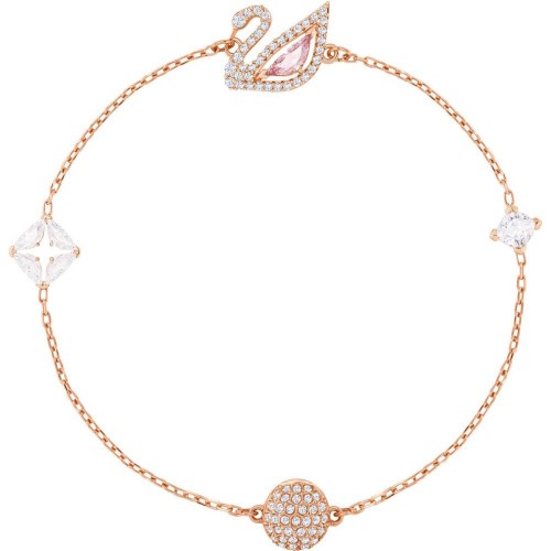 SWAROVSKI Dazzling Swan Bracelet White Rose Gold Tone Plated 5472271