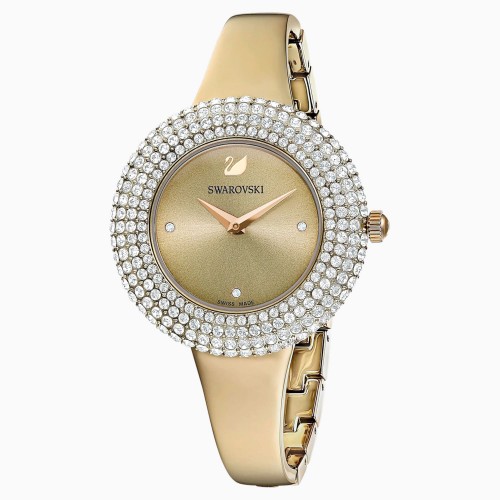 SWAROVSKI Crystal Rose Metal Bracelet Gold PVD Champaigne Tone 5484045