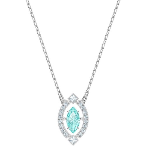 SWAROVSKI Sparkling DC Necklace White Rhodium Plated 5485721