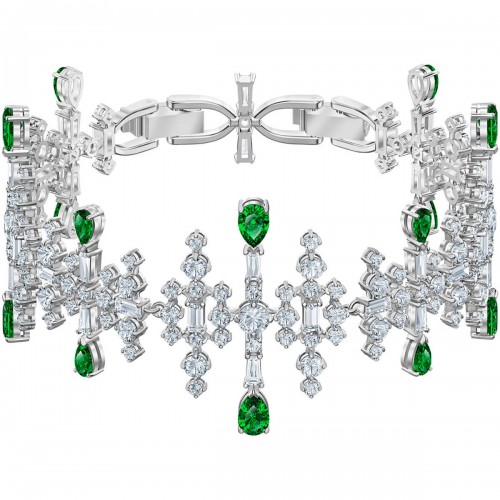 SWAROVSKI Perfection Bracelet Green Rhodium Plated 5507695