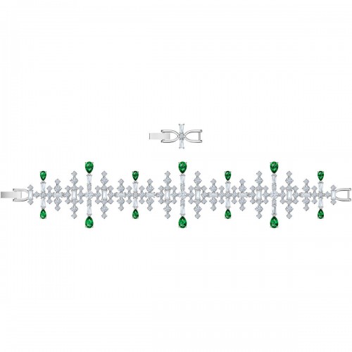 SWAROVSKI Perfection Bracelet Green Rhodium Plated 5507695