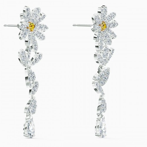SWAROVSKI Eternal Flower Pierced Earrings Yellow Mixed Plating Colors 5512655