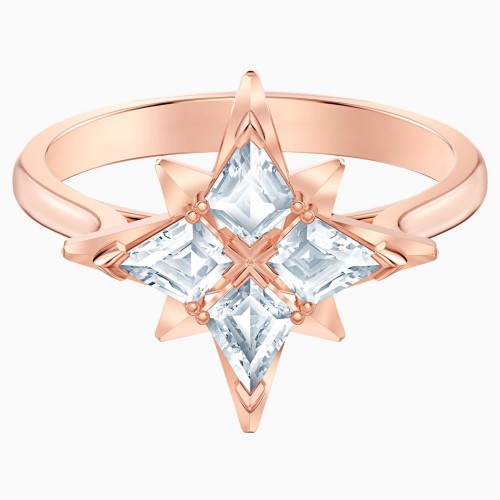 SWAROVSKI Symbolic Star Motif Ring White Rose Gold-tone Plated 5513217