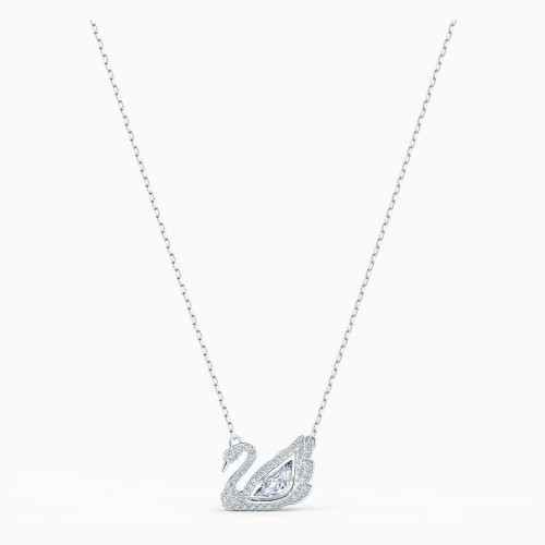 SWAROVSKI Dancing Swan Necklace White Rhodium Plated 5514421