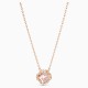 SWAROVSKI Attract Necklace White Rose Gold Rhodium Plated 5510698