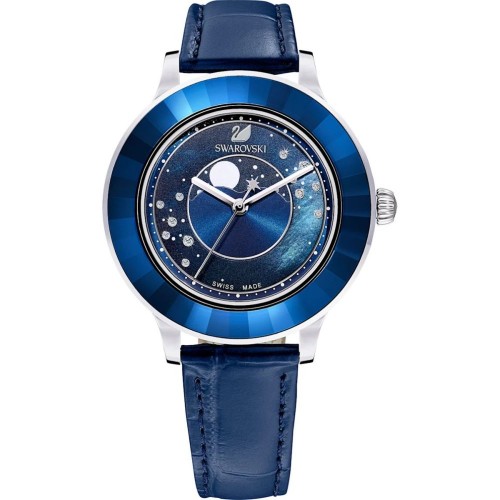 SWAROVSKI Octea Lux Moon Blue Leather Strap 5516305