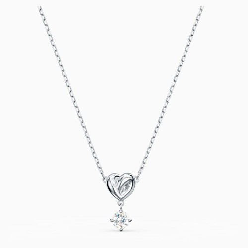 SWAROVSKI Lifelong Heart Pendant White Rhodium Plated 5517928