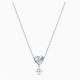 SWAROVSKI Lifelong Heart Pendant White Rhodium Plated 5517928