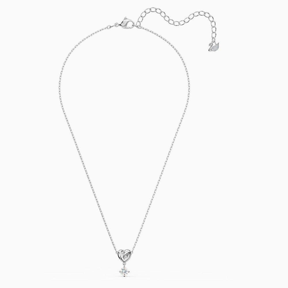 SWAROVSKI Lifelong Heart Pendant White Rhodium Plated 5517928