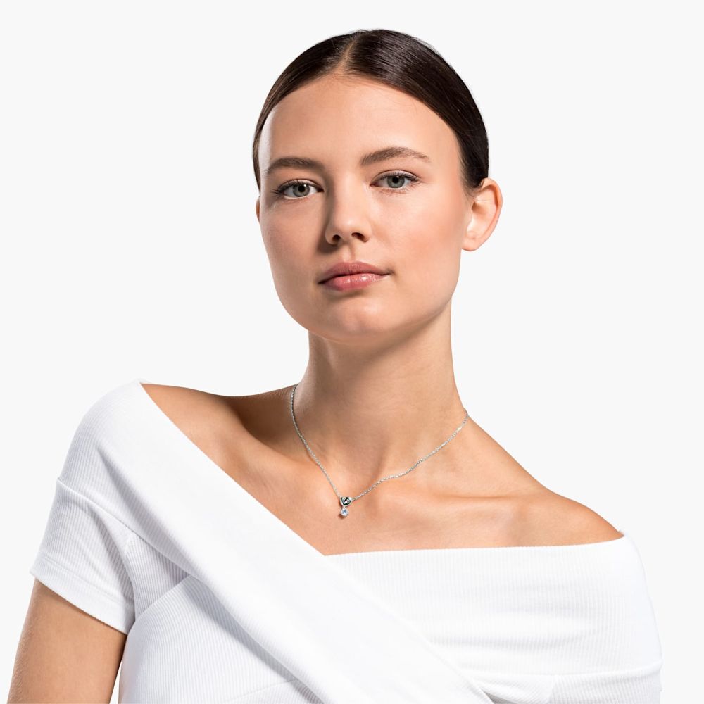 SWAROVSKI Lifelong Heart Pendant White Rhodium Plated 5517928