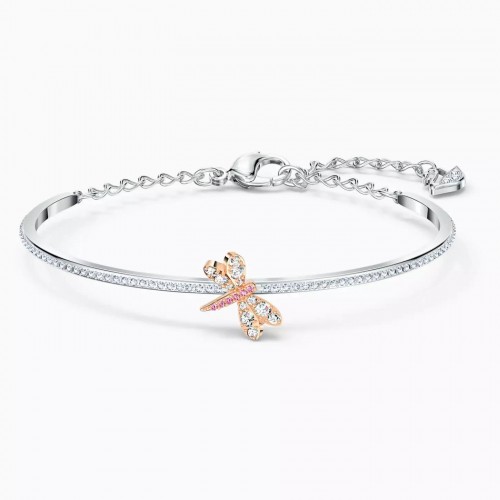 SWAROVSKI Eternal Flower Bangle Fly Pink Mixed Plated 5518138