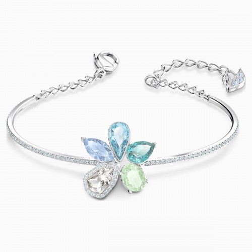SWAROVSKI Sunny Bangle Bracelet Multi-colored Rhodium Plated 5520488