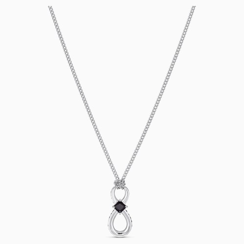 SWAROVSKI Infinity Necklace Black Rhodium Plated 5528109