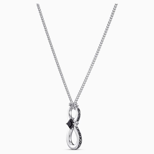 SWAROVSKI Infinity Necklace Black Rhodium Plated 5528109