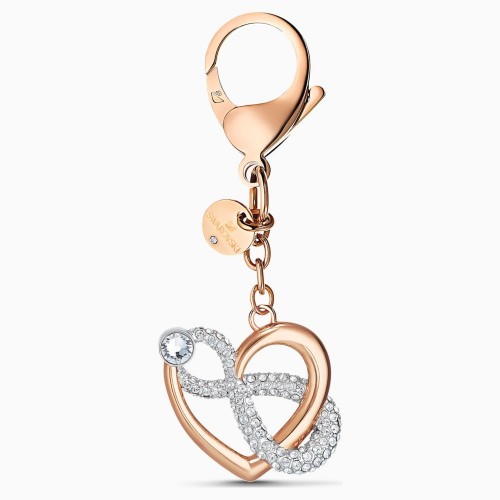 SWAROVSKI Infinity Bag Charm Rose Gold Tone Plated 5530885