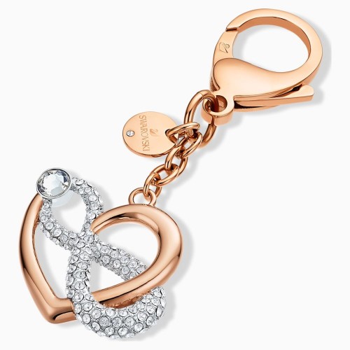 SWAROVSKI Infinity Bag Charm Rose Gold Tone Plated 5530885
