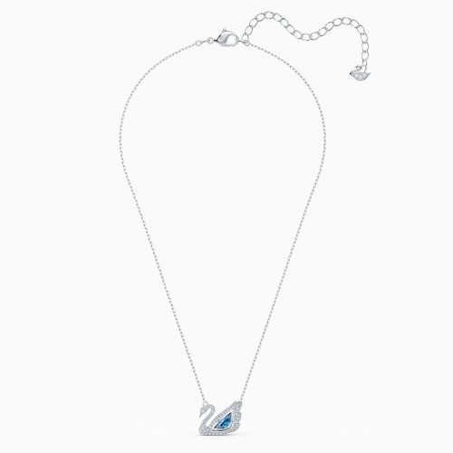 SWAROVSKI Dancing Swang Necklace Blue Rhodium Plated 5533397
