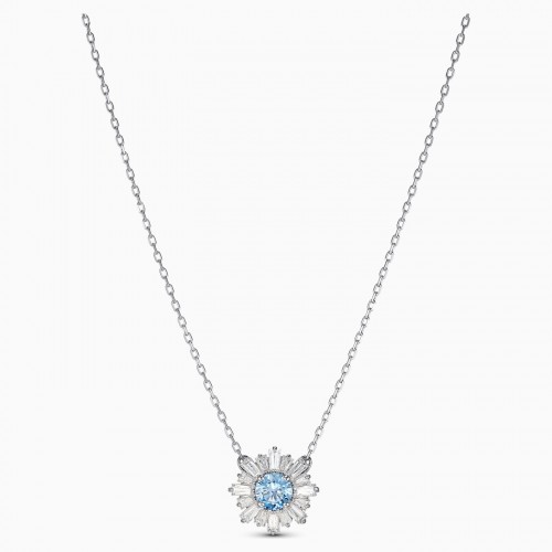 SWAROVSKI Sunshine Necklace Blue Rhodium Plated 5536742