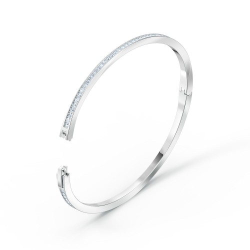 SWAROVSKI Rare Bangle White Rhodium Plated 5555723