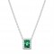 SWAROVSKI Angelic Rectangular Necklace Green Rhodium Plated 5559380
