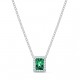 SWAROVSKI Angelic Rectangular Necklace Green Rhodium Plated 5559380