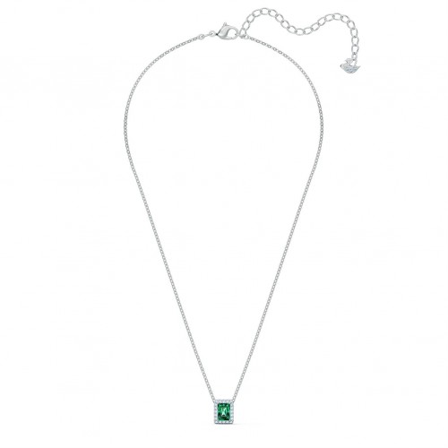 SWAROVSKI Angelic Rectangular Necklace Green Rhodium Plated 5559380