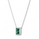 SWAROVSKI Angelic Rectangular Necklace Green Rhodium Plated 5559380