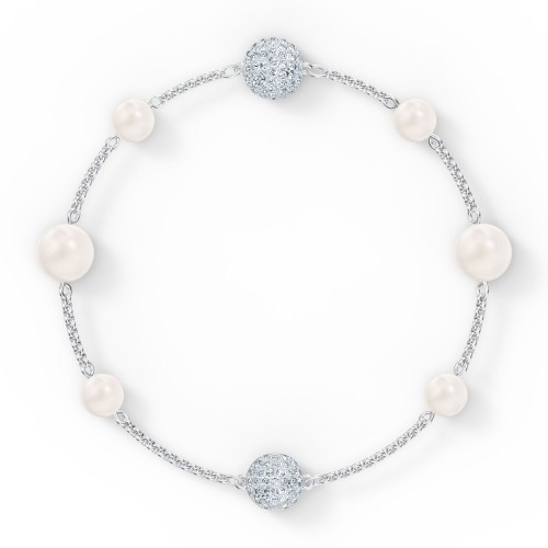 SWAROVSKI Remix Pearl Strand Bracelet White Rhodium Plated 5560665