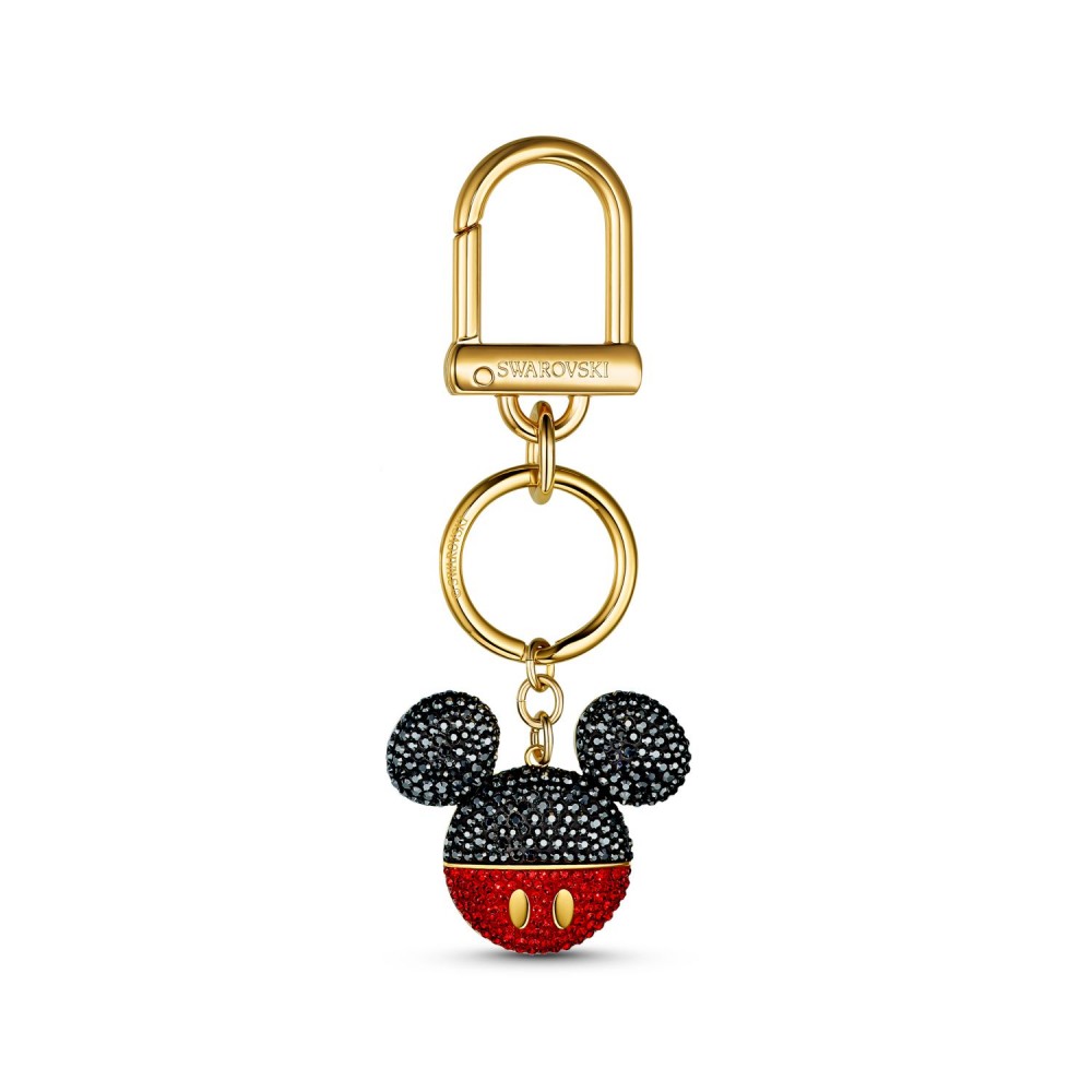 SWAROVSKI Charm Bag Mickey Black Gold Tone Plated 5560954