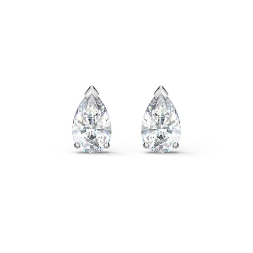 SWAROVSKI Attract Pear Stud Pierced Earrings White Rhodium Plated 5563121
