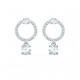 SWAROVSKI Attract Circle Pierced Earrings White Rhodium Plated 5563278