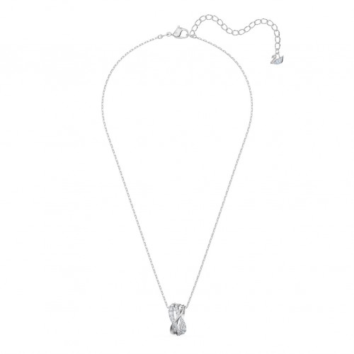 SWAROVSKI Twist Rows Pendant White Rhodium Plated 5563906